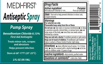 Medi First Antiseptic Spray Pump Nantong 11 12 20